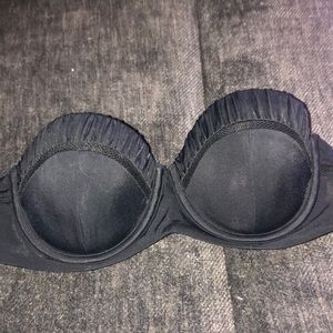Victoria’s Secret Black strapless bikini top.